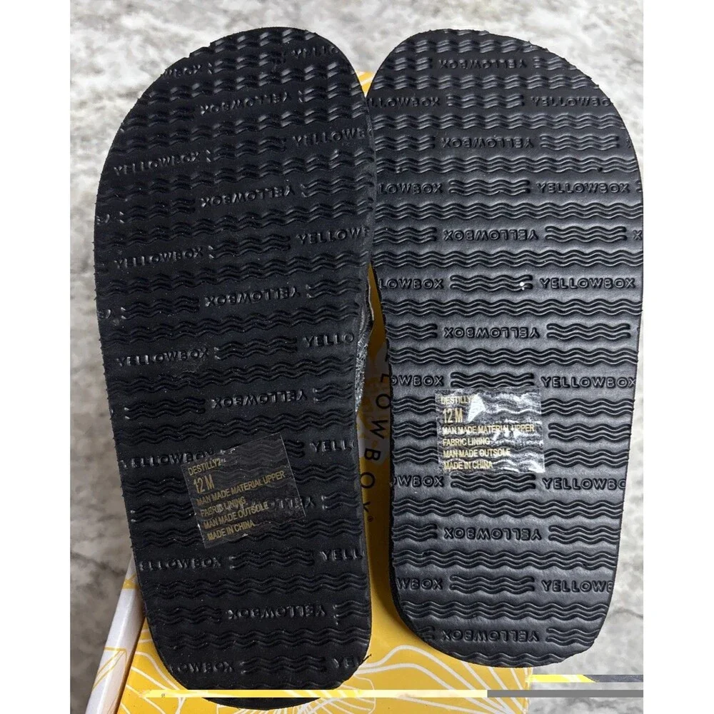 Yellow Box Flip Flops Kids 12M Destilly2 Silver Sparkle New With Box